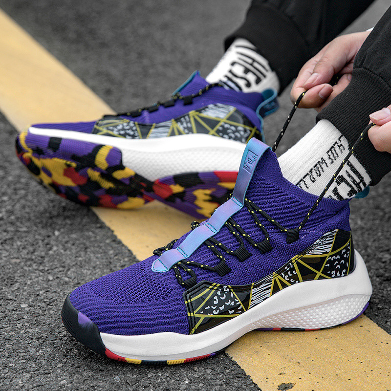 Divatos, légáteresztő zokni sportcipők férfi női vaskos magas cipők kosárlabda kültéri kosárlabda futócipők férfiaknak