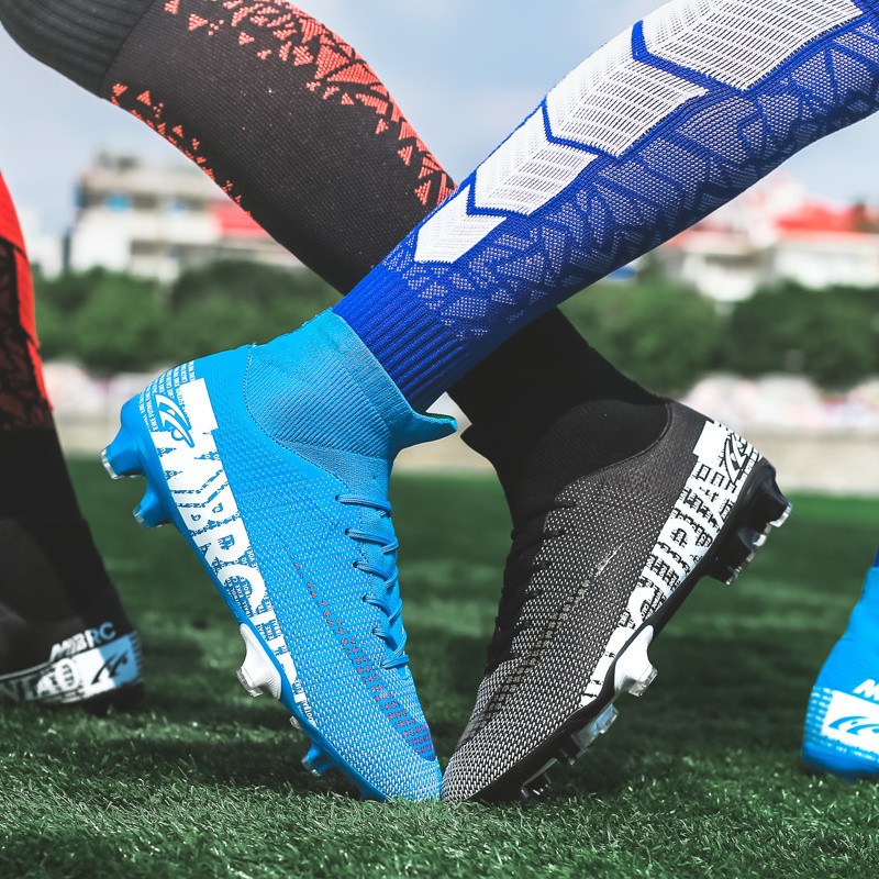 Augstas potītes Vīriešu futbola apavi Pretslīdēšanas Tf/fg Futbola Zābaki Profesionāli Bērnu Apavi Treniņu Apavi Āra Zāle Klips Kurpes