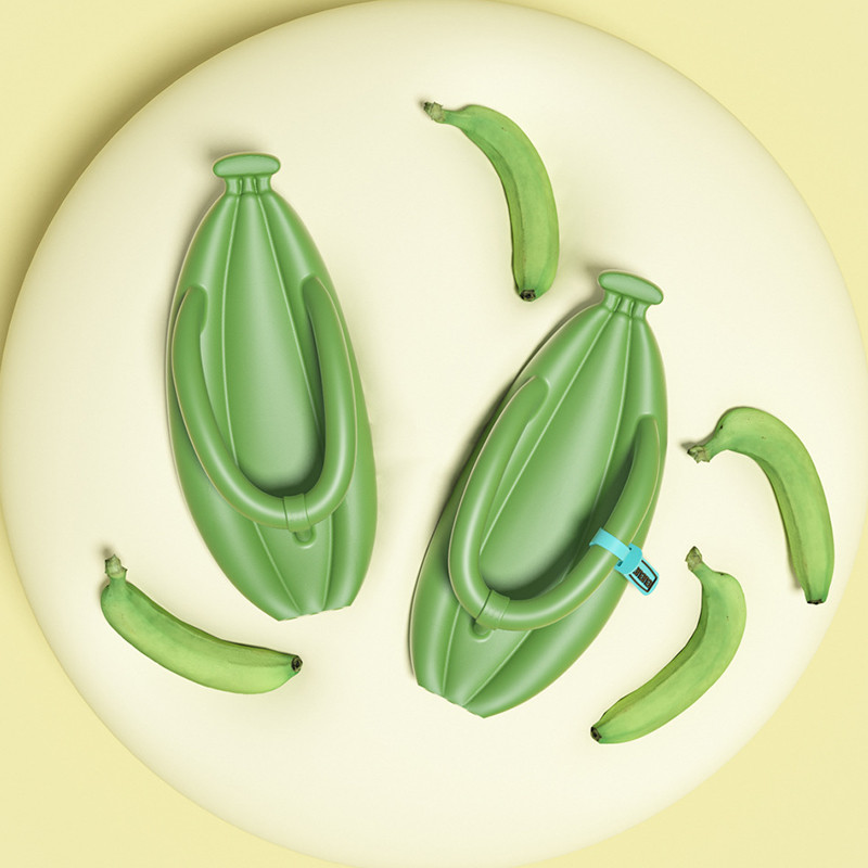 2023-as új banán papucs férfiaknak női nyári újdonság papucs vastag talpú platform csúszásmentes szandál fürdőszobai pár cipő ajándék