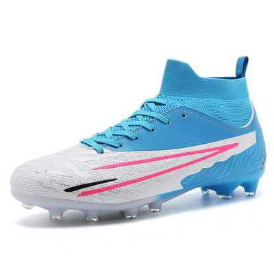 Futbola apavi ar augstu potīti vīriešiem Jauni profesionāli futbola zābaki āra zābaki ar gariem tapas sporta apavi futbols vīriešiem, zāle treniņu skavas