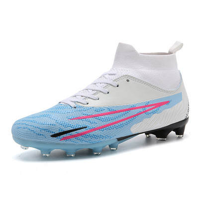 Futbola apavi ar augstu potīti vīriešiem Jauni profesionāli futbola zābaki āra zābaki ar gariem tapas sporta apavi futbols vīriešiem, zāle treniņu skavas