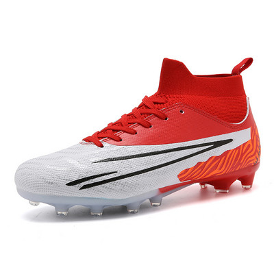 Futbola apavi ar augstu potīti vīriešiem Jauni profesionāli futbola zābaki āra zābaki ar gariem tapas sporta apavi futbols vīriešiem, zāle treniņu skavas