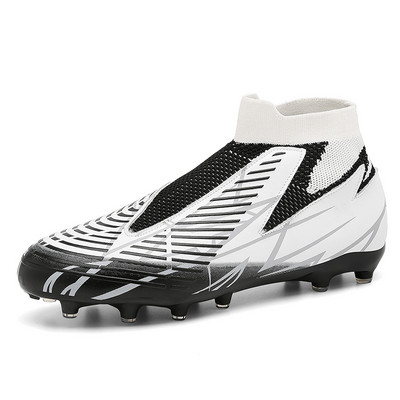 Futbola apavi ar augstu potīti vīriešiem Jauni profesionāli futbola zābaki āra zābaki ar gariem tapas sporta apavi futbols vīriešiem, zāle treniņu skavas