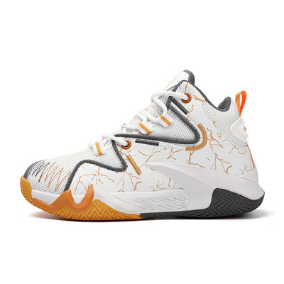 Gyermek magas szárú kosárlabdacipők gyerekeknek csúszásmentes párnázó sportcipők vastag talpú kültéri fiú iskolai kosárlabdacipők