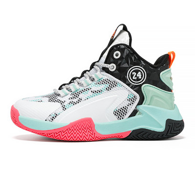 Gyermek magas szárú kosárlabdacipők gyerekeknek csúszásmentes párnázó sportcipők vastag talpú kültéri fiú iskolai kosárlabdacipők