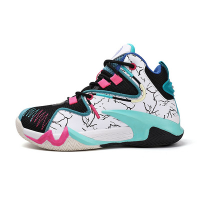 Gyermek magas szárú kosárlabdacipők gyerekeknek csúszásmentes párnázó sportcipők vastag talpú kültéri fiú iskolai kosárlabdacipők