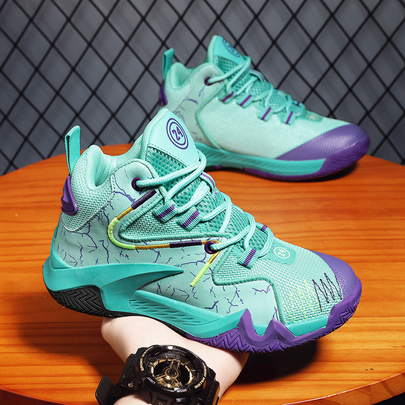 Gyermek magas szárú kosárlabdacipők gyerekeknek csúszásmentes párnázó sportcipők vastag talpú kültéri fiú iskolai kosárlabdacipők