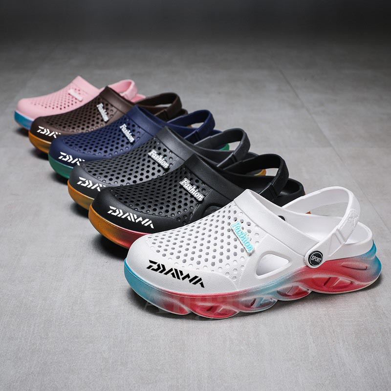 DAIWA Vīriešu Makšķerēšanas Sandales Vasaras Sievietēm Mājai Dārza Apavi Viegli ikdienas lietus Neslīdoši Pludmales Čības EVA Apavi