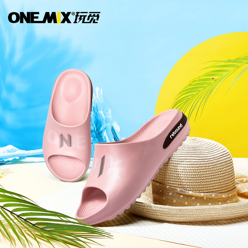 ONEMIX eredeti férfi beltéri szandál papucs nyári alkalmi kültéri csúszásmentes strand vattacipő felnőtt férfi rajzfilm otthoni papucs