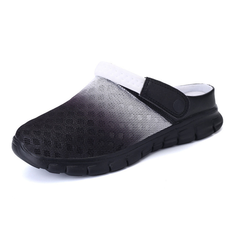 Vasaras sieta sandales Vīriešu pludmales čības Regulējamas papēžu siksniņas Sandales Wonen Neslīdoši āra pastaigu apavi Sandalias De Las Mujeres