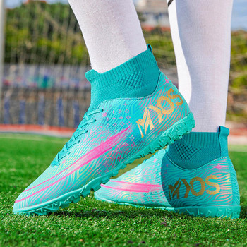 Мъжки футболни обувки Професионални шипове и зацепки Чорап Неплъзгащи се футболни обувки за трева Мъжки високи футболни маратонки zapatillas futbol