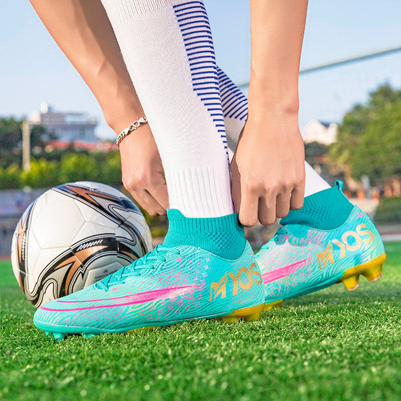 Muške nogometne tenisice Profesionalne čarape s šiljcima i kopačkama Neklizajuće nogometne tenisice za travnjak Muške visoke nogometne tenisice zapatillas futbol
