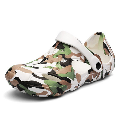Sandale sport camouflate pentru bărbați, papuci de vară în aer liber, pantofi de apă acvatic antiderapante, sandale de plajă respirabile pentru bărbați pentru surfing pe râu
