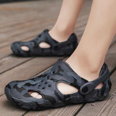 Camo Sport szandálok Férfi Nyári Szabadtéri Papucsok Csúszásgátló Aqua Vízi Cipők Lélegző Férfi Strandszandálok szörfözéshez folyón