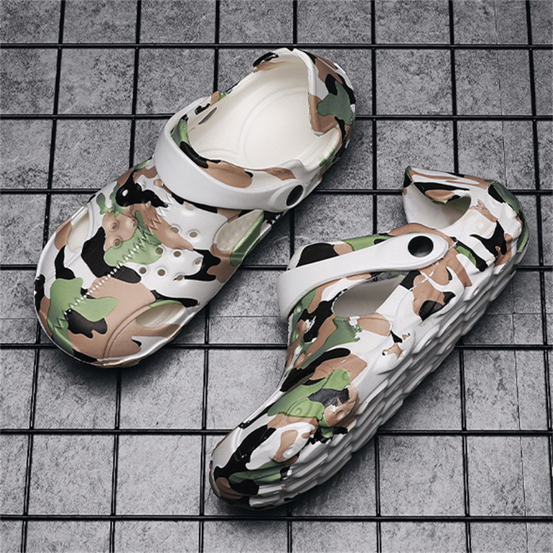 Camo Sport szandálok Férfi Nyári Szabadtéri Papucsok Csúszásgátló Aqua Vízi Cipők Lélegző Férfi Strandszandálok szörfözéshez folyón