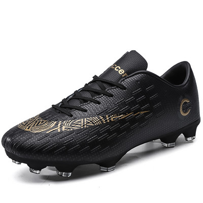 Újdonságok Professzionális férfi focicipők Fekete felnőtt férfi futballcipők Könnyű férfi teremfocicipők