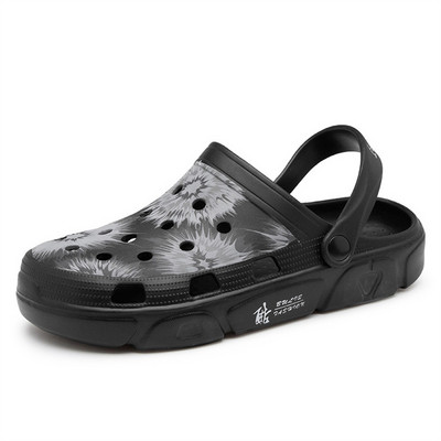 Regulējama papēža siksna āra sandales vīriešiem vasaras elpojošas čības Vīriešu pretslīdēšanas ūdens sporta apavi pludmales dušas brīvdienām