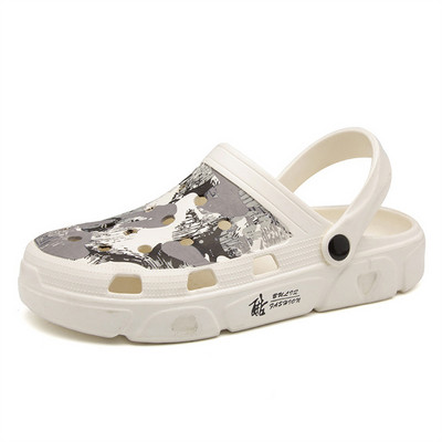 Regulējama papēža siksna āra sandales vīriešiem vasaras elpojošas čības Vīriešu pretslīdēšanas ūdens sporta apavi pludmales dušas brīvdienām