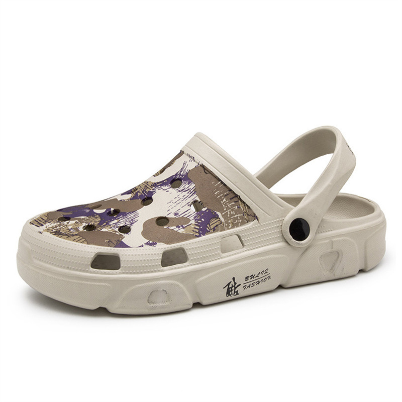 Regulējama papēža siksna āra sandales vīriešiem vasaras elpojošas čības Vīriešu pretslīdēšanas ūdens sporta apavi pludmales dušas brīvdienām