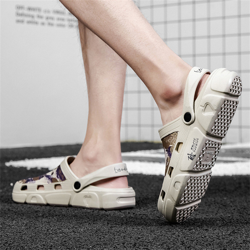 Regulējama papēža siksna āra sandales vīriešiem vasaras elpojošas čības Vīriešu pretslīdēšanas ūdens sporta apavi pludmales dušas brīvdienām