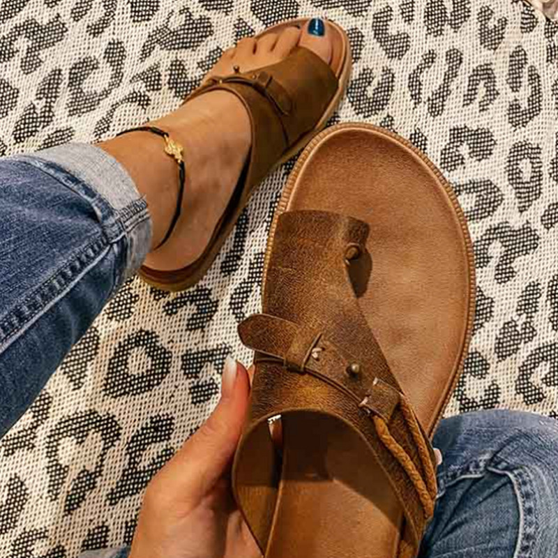 2022. gada vasaras modes sieviešu sandales Vintage pludmales sandales Ikdienas pludmales apavi ar atvērtu purngalu, kurpes Luksusa stila pretslīdēšanas čības
