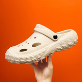 BOANXIL vīriešu sandales ikdienas apavi EVA vieglas sandales koka tupeles vasaras pludmales čības vīriešu dārza apavi Ūdens apavi vannas istabai