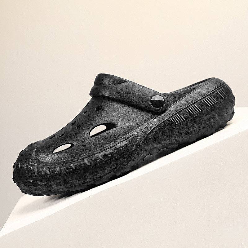 BOANXIL vīriešu sandales ikdienas apavi EVA vieglas sandales koka tupeles vasaras pludmales čības vīriešu dārza apavi Ūdens apavi vannas istabai