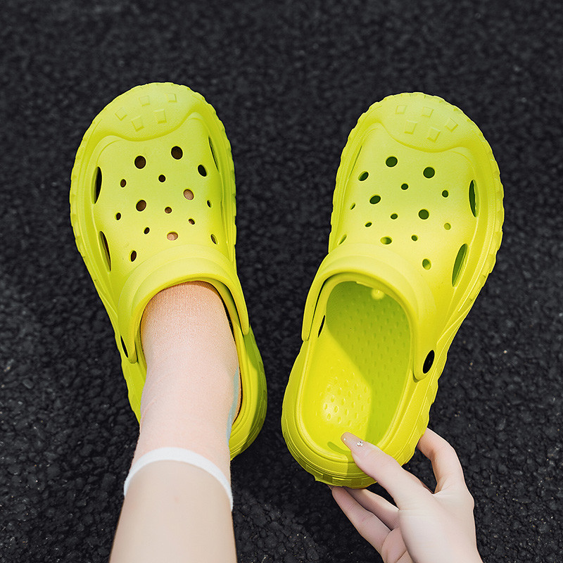 BOANXIL vīriešu sandales ikdienas apavi EVA vieglas sandales koka tupeles vasaras pludmales čības vīriešu dārza apavi Ūdens apavi vannas istabai