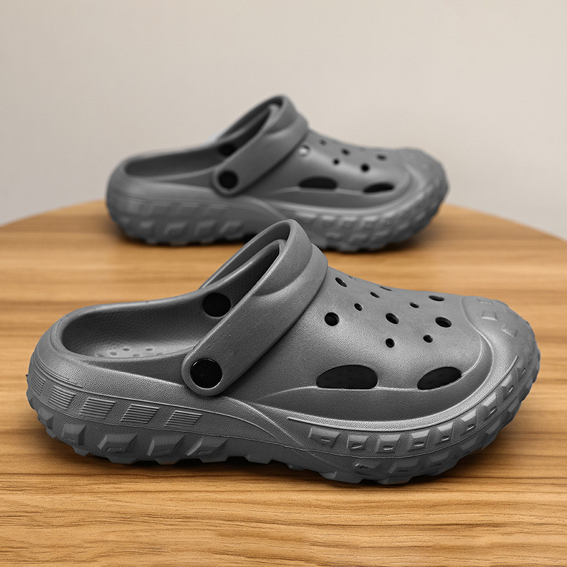 BOANXIL vīriešu sandales ikdienas apavi EVA vieglas sandales koka tupeles vasaras pludmales čības vīriešu dārza apavi Ūdens apavi vannas istabai
