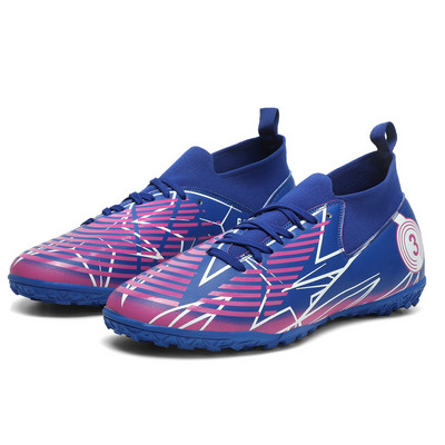 Új lila professzionális uniszex futballkapcsok férfi FG/TF futballcipők gyermek műfüves futballcipők nagy méretű 31-48