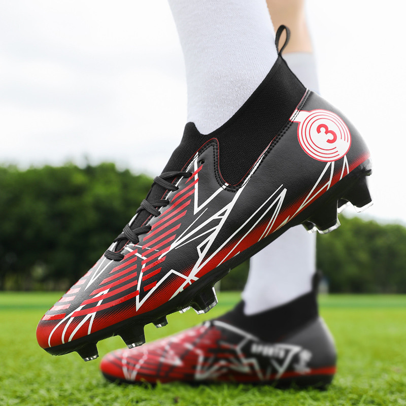 Új lila professzionális uniszex futballkapcsok férfi FG/TF futballcipők gyermek műfüves futballcipők nagy méretű 31-48