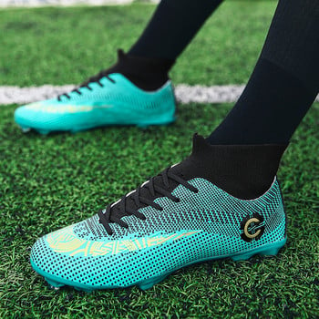 Superstar Sports Нехлъзгащи се футболни обувки за закрито Мъжки дишащи чорапи до глезена Шипове Обувки Мъжки футболни обувки Бутли bambas futbol sala