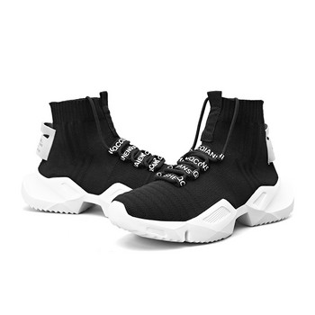 Нови модни мъжки масивни маратонки Мъжки удобни високи баскетболни обувки за мъже Спортни обувки на открито Ботуши на глезена Размер 39-47