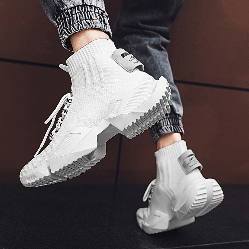 Nauji madingi vyriški stambūs sportbačiai Vyriški patogūs aukštakulniai krepšinio batai vyrams Lauko sportiniai batai 39-47 dydžiai