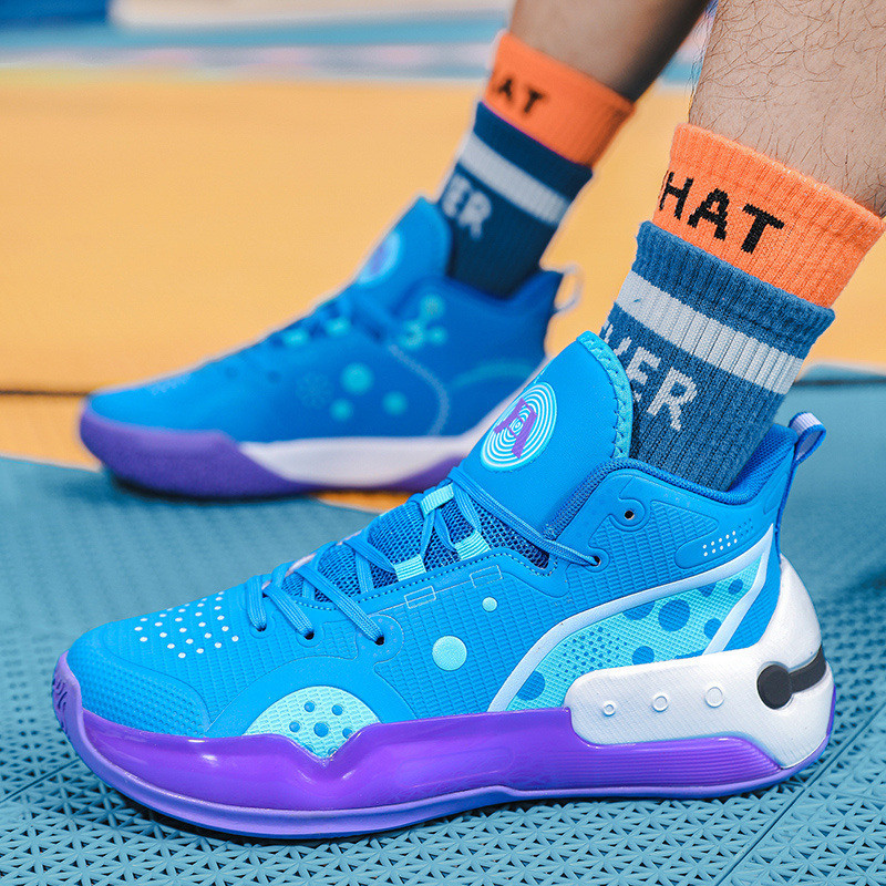Eredeti páros lila férfi kosárlabdacipők gumi csúszásmentes férfi tornacipők kosárlabda férfi 36-45 méretű professzionális sportcipők