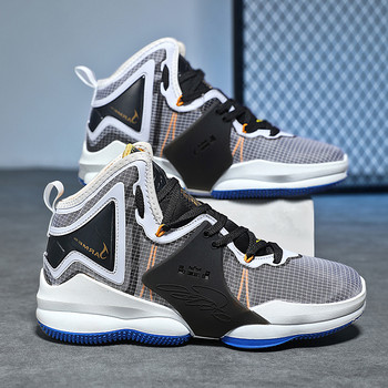 Марка Дизайн Мъжки баскетболни обувки Детски мрежести дишащи 19 обувки за кош Мъжки спортни обувки на открито Високи маратонки за тренировка