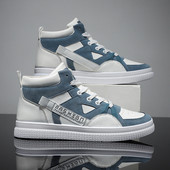 Márka Unisex gördeszkacipők Férfi magas szárú tornacipők Divatos fiúk légáteresztő teniszcipők ifjúsági kényelmes csúszásmentes sportcipők