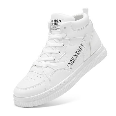 Márka Unisex gördeszkacipők Férfi magas szárú tornacipők Divatos fiúk légáteresztő teniszcipők ifjúsági kényelmes csúszásmentes sportcipők