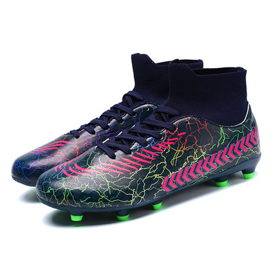 2023. gada pelēka apdruka Vīriešu futbola apavi komfortabli elpojoši vīriešu futbola apavi Unisex augstas augšdaļas futbola apavi Chaussure De Football