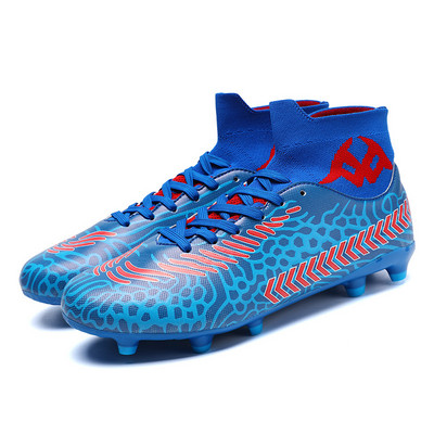 2023. gada pelēka apdruka Vīriešu futbola apavi komfortabli elpojoši vīriešu futbola apavi Unisex augstas augšdaļas futbola apavi Chaussure De Football