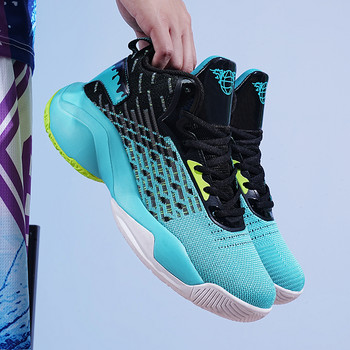 Висококачествени мъжки баскетболни маратонки Неплъзгащи се тренировъчни спортни обувки Възрастни Баскетболни обувки с дишаща възглавница