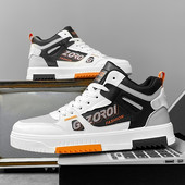 Мъжки обувки за скейтборд Високи маратонки Ежедневни спортни обувки Мъжки улични обувки Мъжки равни обувки Кожени обувки за ходене Chaussure Homme