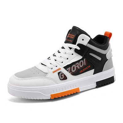 Мъжки обувки за скейтборд Високи маратонки Ежедневни спортни обувки Мъжки улични обувки Мъжки равни обувки Кожени обувки за ходене Chaussure Homme
