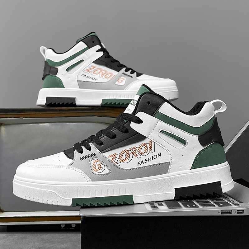 Мъжки обувки за скейтборд Високи маратонки Ежедневни спортни обувки Мъжки улични обувки Мъжки равни обувки Кожени обувки за ходене Chaussure Homme