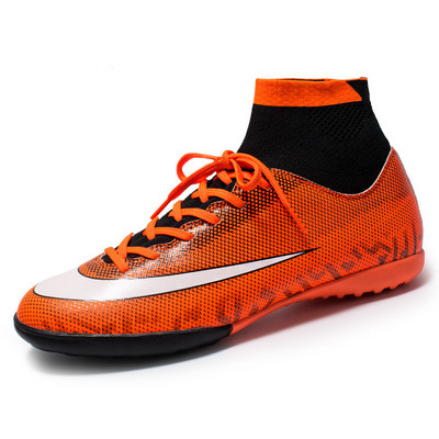 2022 Szabadtéri gyerek focicipő magas bokával férfi futballcipő futballkapcsok könnyű futsal cipők férfi zapatillas futbol