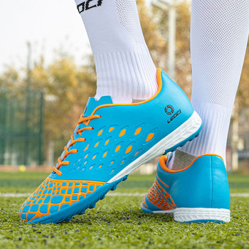 Нова мода Outdoor Turf Boys Футболни обувки Мъжки сини детски футболни обувки Мъжки противоплъзгащи футболни обувки за футзал Chuteira Futebol