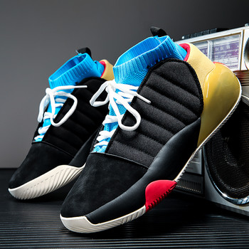 Чорап Баскетболни обувки Мъжки маратонки Мъжки момчета Обувки за кошница Есенни високи противоплъзгащи се спортни обувки на открито Trainer Zapatillas