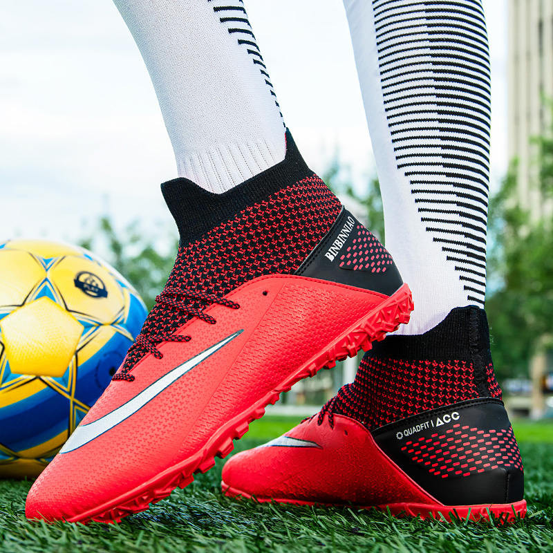 Πλεκτά Κόκκινα Unisex Παπούτσια Futsal Ανδρικές Κάλτσες Ποδοσφαιρικές Σίτες Ανδρικά Επαγγελματικά Αθλητικά Αθλητικά Αντιολισθητικά Ποδοσφαιρικά Αθλητικά Ανδρικά botas futbol