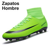 Turf Black Vyriški Futbolo Batai Vaikiški Apkabos Treniruotės Futbolo Batai Aukštakulniai Sportiniai Sneakers Dydis 35-45 Zapatos