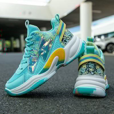 33~44. Szülő-gyerek kosárlabdacipők női fűzős tornacipők férfi kosárlabdacipők légáteresztő Trend férfi tornacipők sétacipők